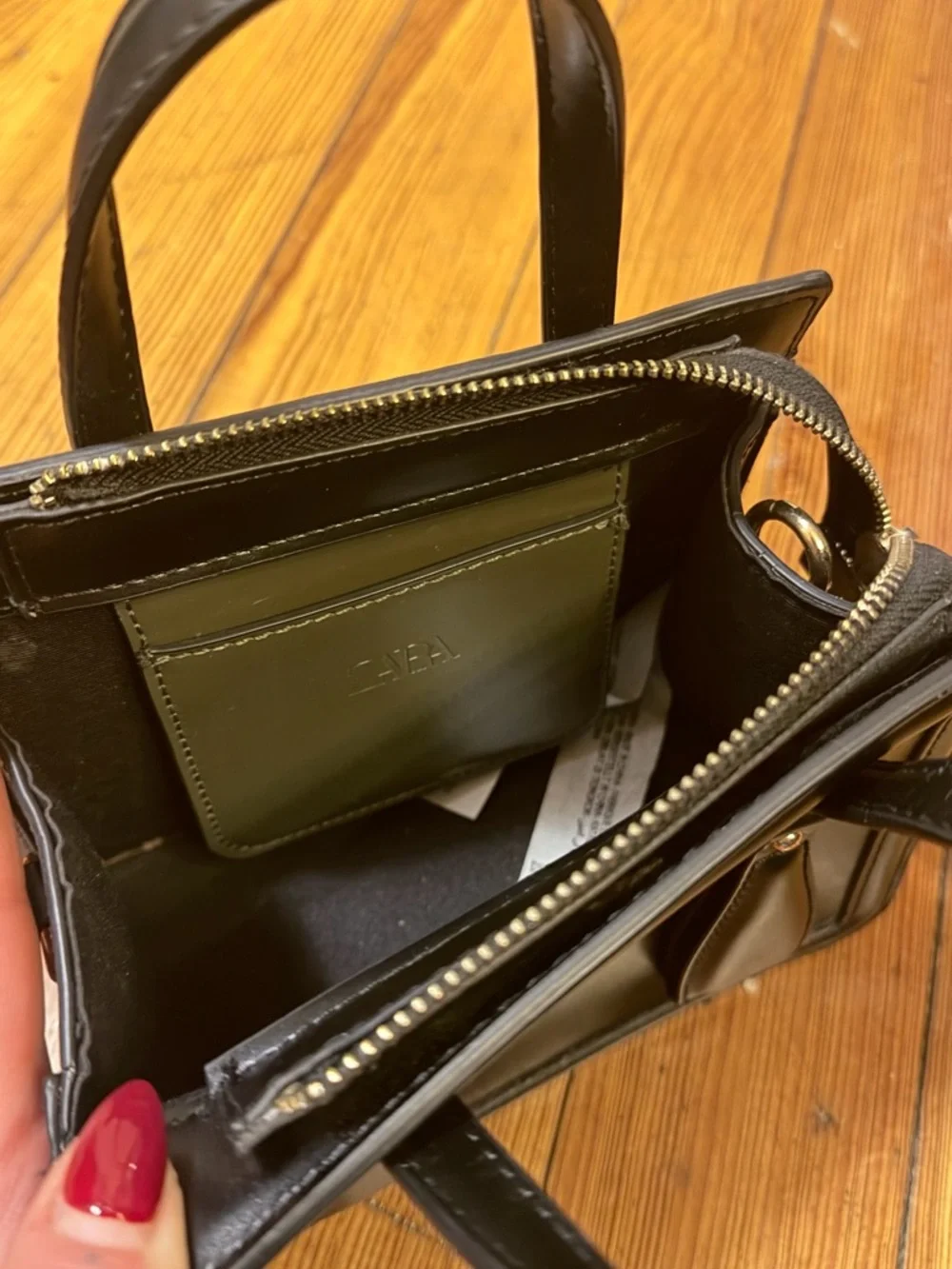 Zara Black Structured Mini Top-Handle Bag - Picture 3 of 6